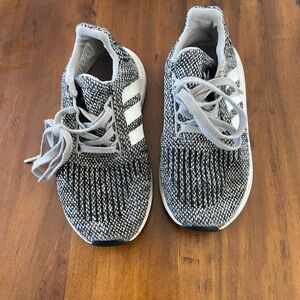 Adidas Black and White Sneakers with Sleek Design